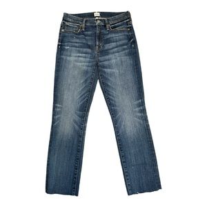 Edwin Jeans Deja Blue Straight Leg Raw Leg Hems Jeans Size 26